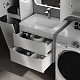 Style Line Тумба с раковиной Бергамо Мини 60 подвесная Люкс Plus антискрейтч белая глянцевая – фотография-15